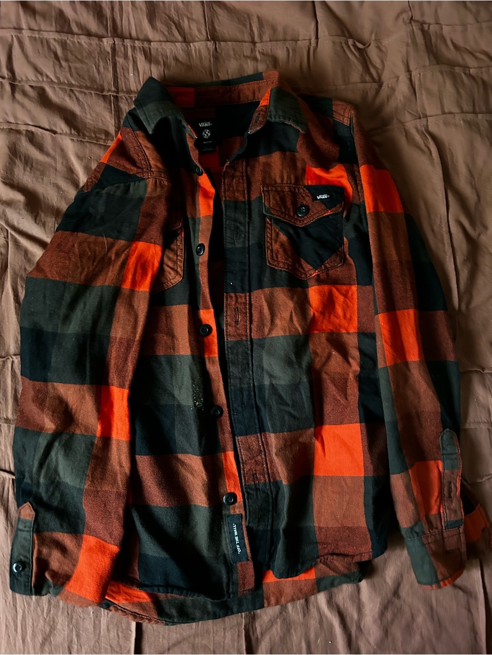 Vans Red and Black Plaid Flannel Shirt